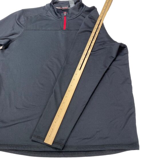 Spyder Active Shirt Men's Medium Black ProwB Long Sleeve Quarter Zip Pullover - Picture 5 of 16
